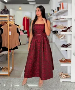 Vestido Midi Jacquard