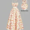 Vestido Floral Espalda Descubierta